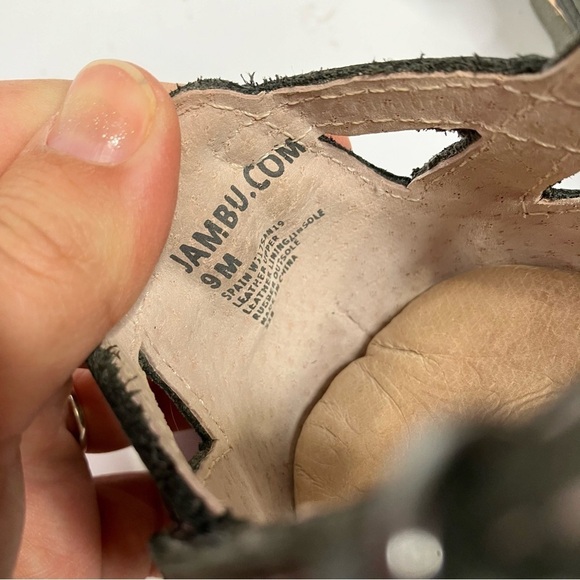Jambu Spain gray leather memory foam sandals size 9 - Picture 4 of 9